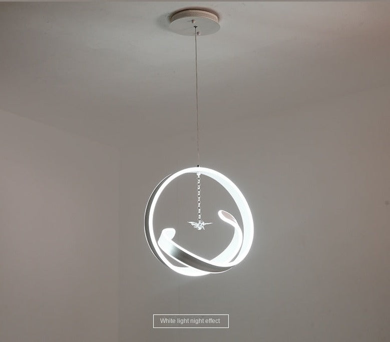 Pendant Light LED White Hanging Fixture Bird Modern Round Pendant Lights