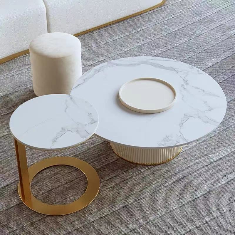 Coffee Table Combination Modern Luxury Couchtisch Set Round Living Room Side Tables Set