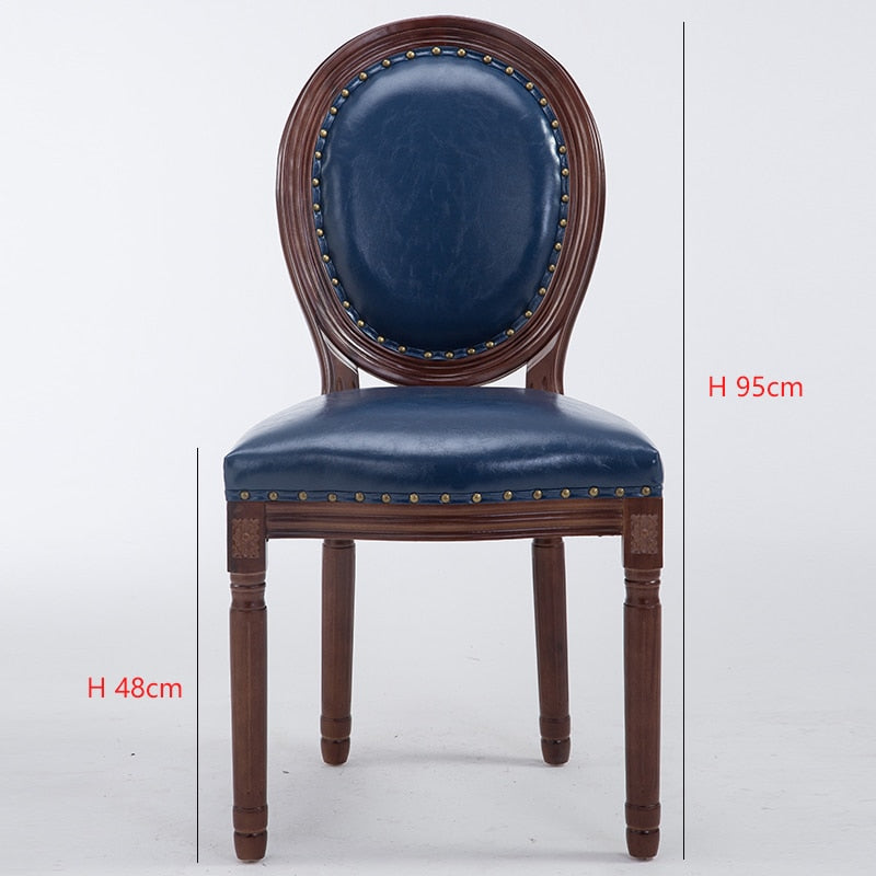 Chaises européennes rétro Esszimmerstühle dossier chaises de salle à manger maison bois massif Stühle
