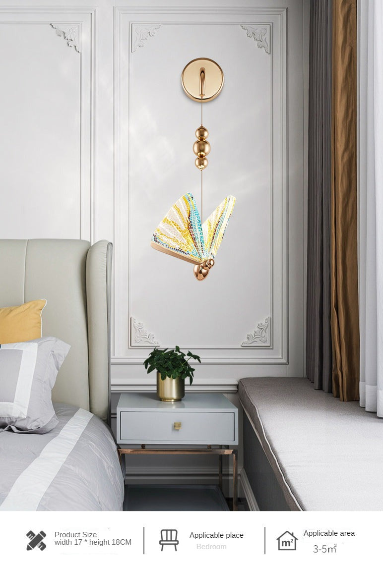 Wall Lamps Nordic LED Bedside Sconce Butterfly Indoor Wall Lights