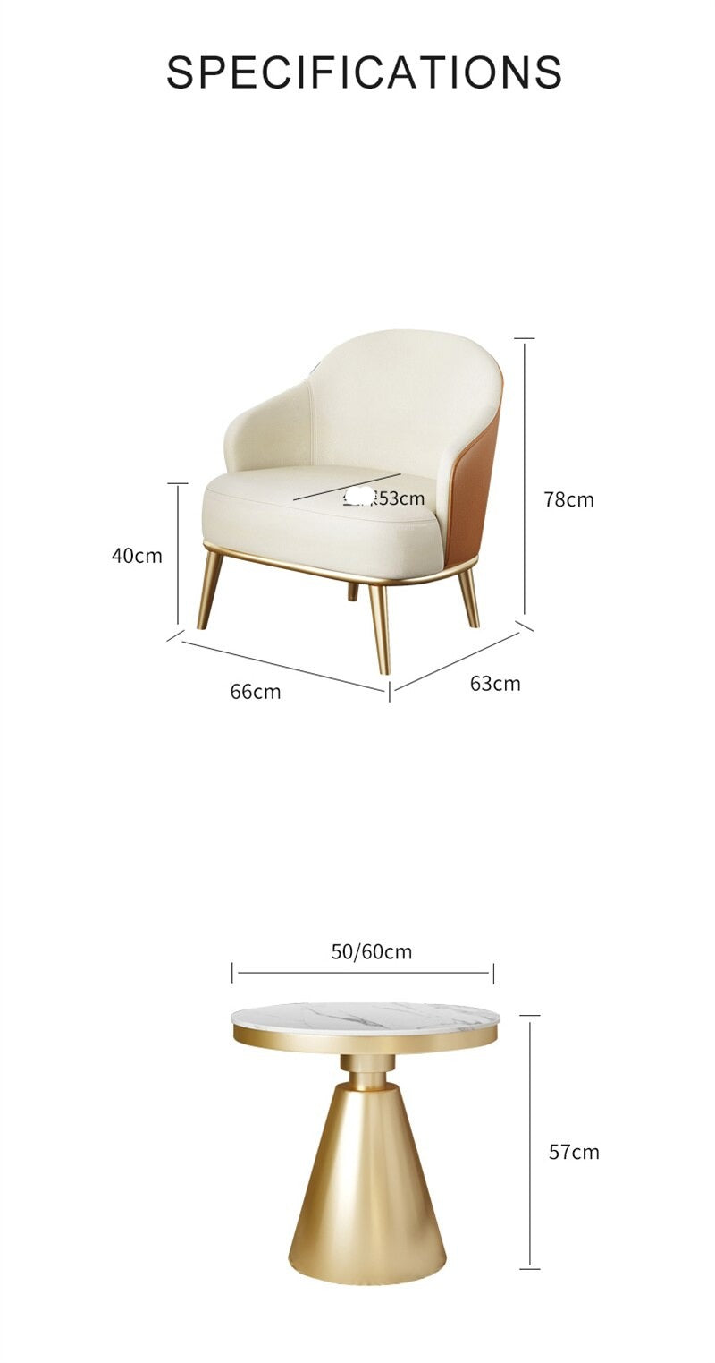 Coffee Table Set Nordic Leather Living Room Sessel Modern Minimalist Luxury Couchtisch Set Slate Set