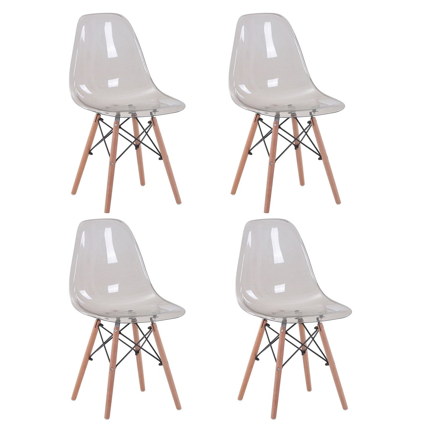 Chaises fantômes transparentes et modernes, chaises fantômes en bois massif et cristal pour événements