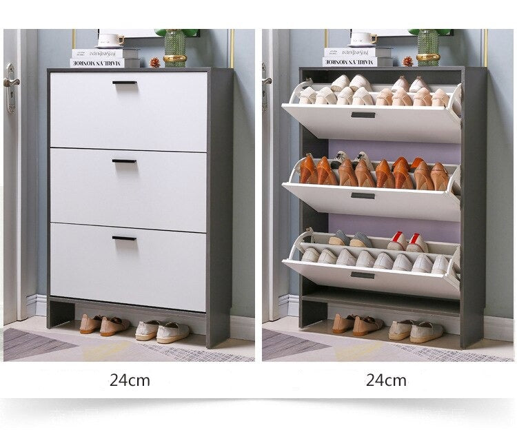 Shoe Cabinet Light Space Saving Nordic Large Capacity Cabinet Ultra Thin Storage Shoe Rack Organizer Schuhschränke Furniture