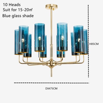 Pendant Light Nordic Light Postmodern Creative Golden Blue Glass Lampshade Chandelier Pendant Lights