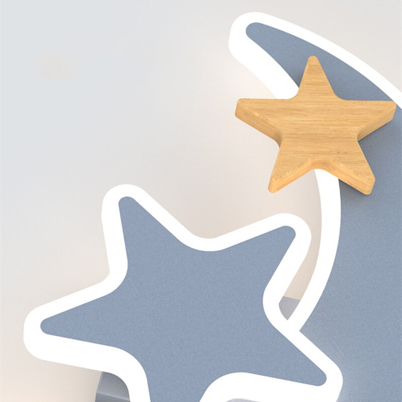 Lámparas de pared Iluminación de la habitación de los niños Decoración creativa Luces de pared de estrella y luna