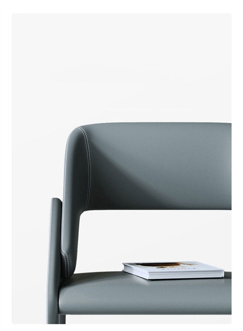 Dining Chair Italian Luxury Microfiber Leather Esszimmerstühle Minimalist Designer Backrest Chairs