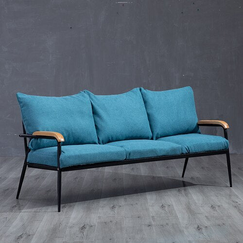 Sofa Nordic Fabric Small Apartment Iron Sofa Chair Furniture Armchair Couch Sofas