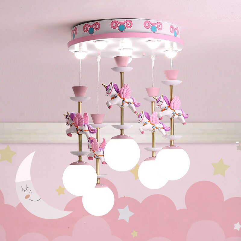 Children's Room Lighting Nordic Simple Unicorn Kids Room Cartoon Lights