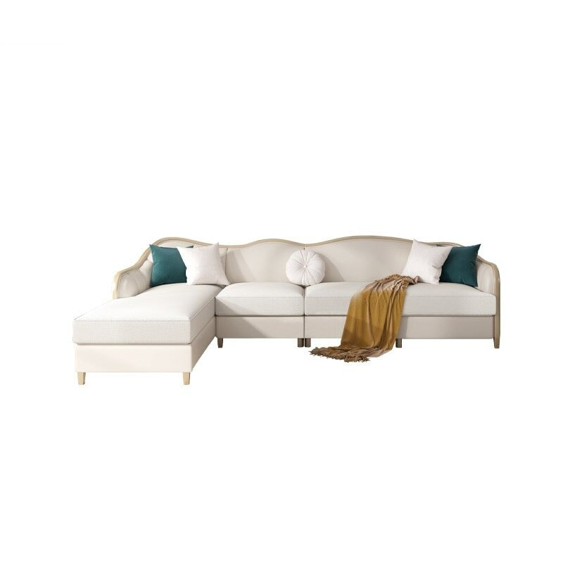 French Provincial Solid Wood Leather Sofa Set Living Room Furniture Sofagarnituren