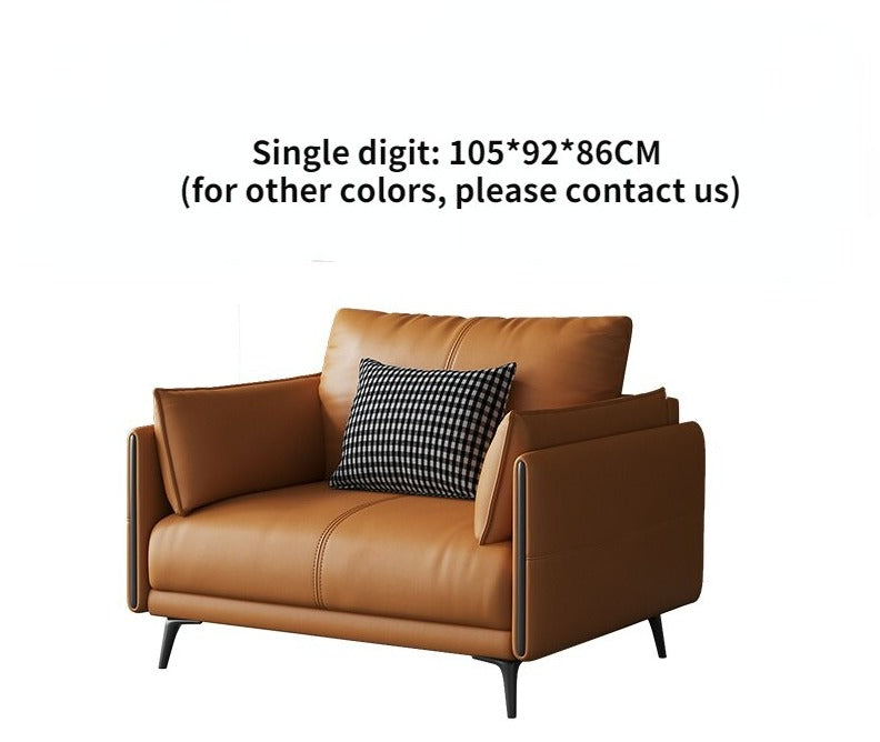 Sofa Italian Modern Living Room Light Leather Sofas Sets For Small Homes