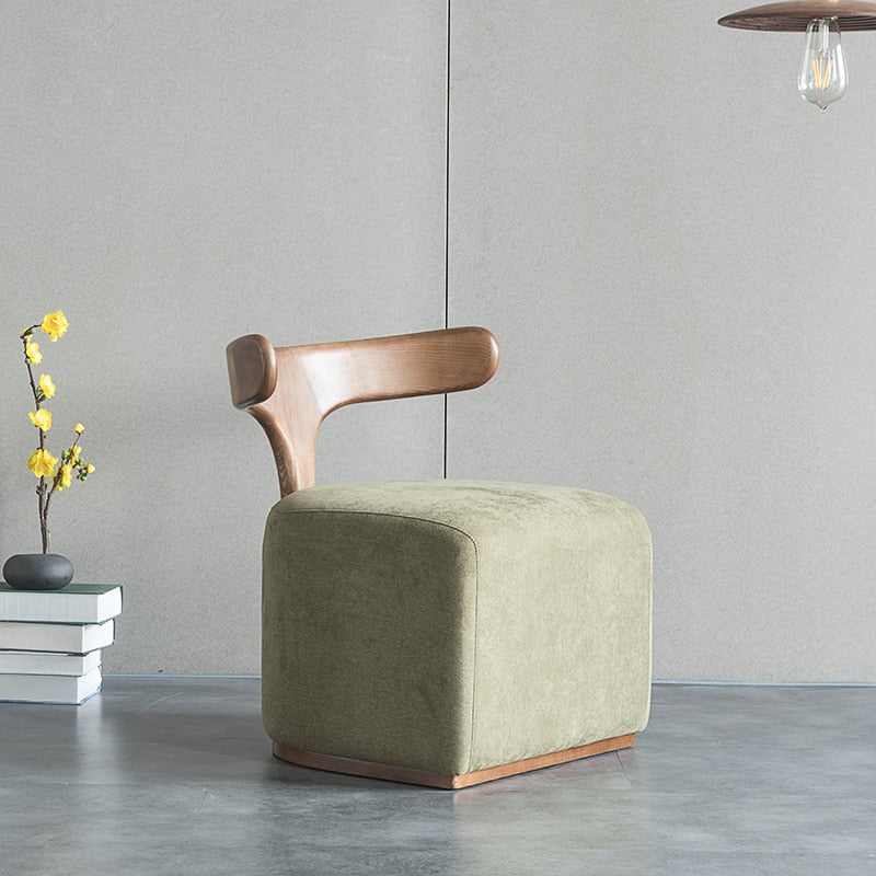 Chaise de Club nordique moderne, design créatif, dossier en bois massif, chaises de Club de loisirs