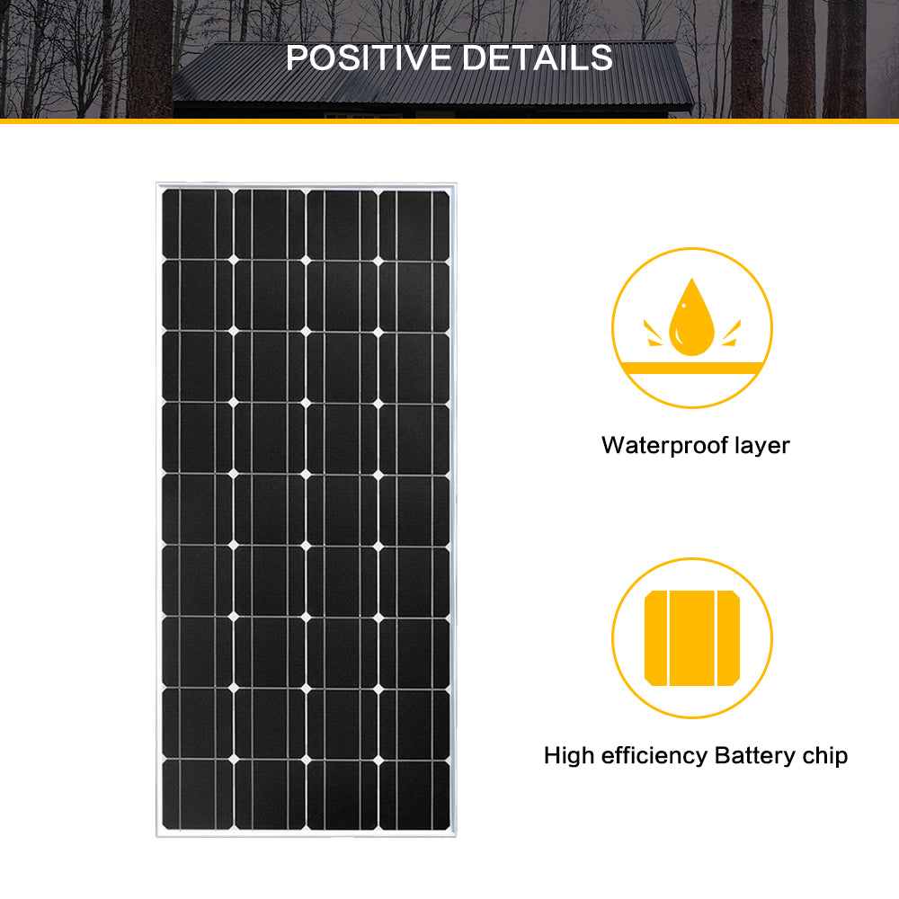 Panneau solaire 300 watts, Kit complet hors réseau, batterie 12V/24V, 18 cellules de tension, Charge 150w, pour bateau, caravane, maison, Sonnenkollektor