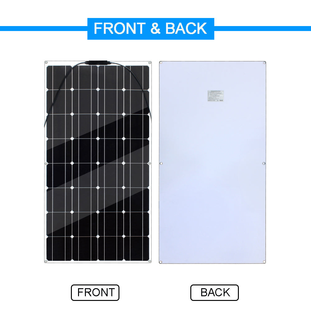 Panel Solar de 400W, cargador de batería Flexible impermeable para caravana, RV, hogar, Panel Solar de 12V, Camping, 100W, 200W, 300W, Sonnenkollektor