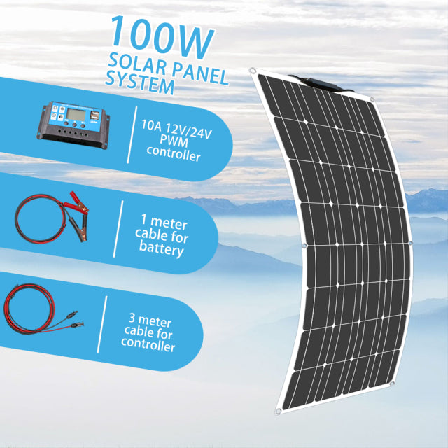 Solar Panels Flexible PET Photatic Monocrystalline Cell Battery Charger Home Solar Panel Sonnenkollektor